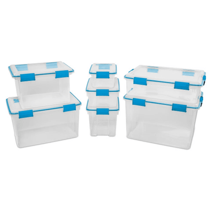 HeavyDuty Sterilite Clear Stackable Storage Box With Gasket Seal  Latching Lid Dustproof Container  7