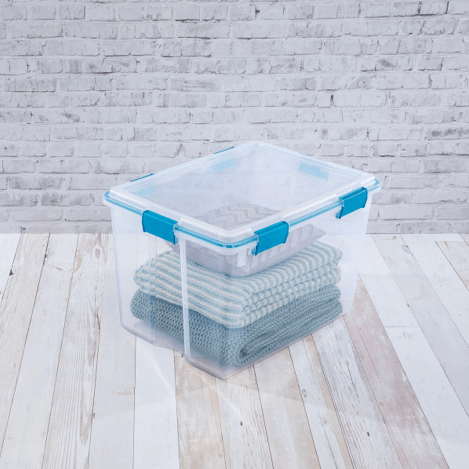 HeavyDuty Sterilite Clear Stackable Storage Box With Gasket Seal  Latching Lid Dustproof Container  8