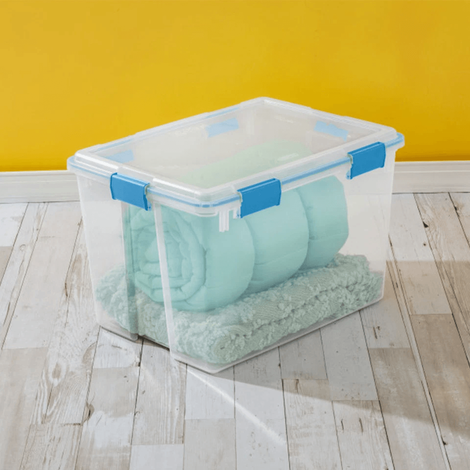 HeavyDuty Sterilite Clear Stackable Storage Box With Gasket Seal  Latching Lid Dustproof Container  3
