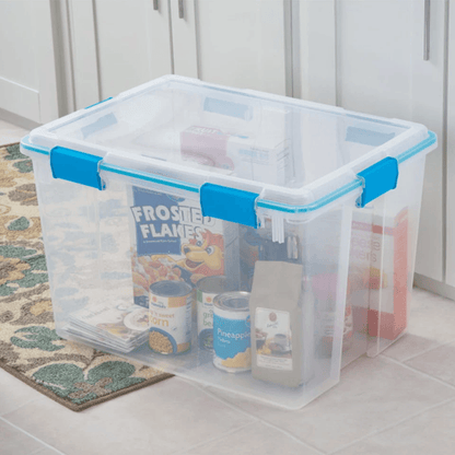 HeavyDuty Sterilite Clear Stackable Storage Box With Gasket Seal  Latching Lid Dustproof Container  2