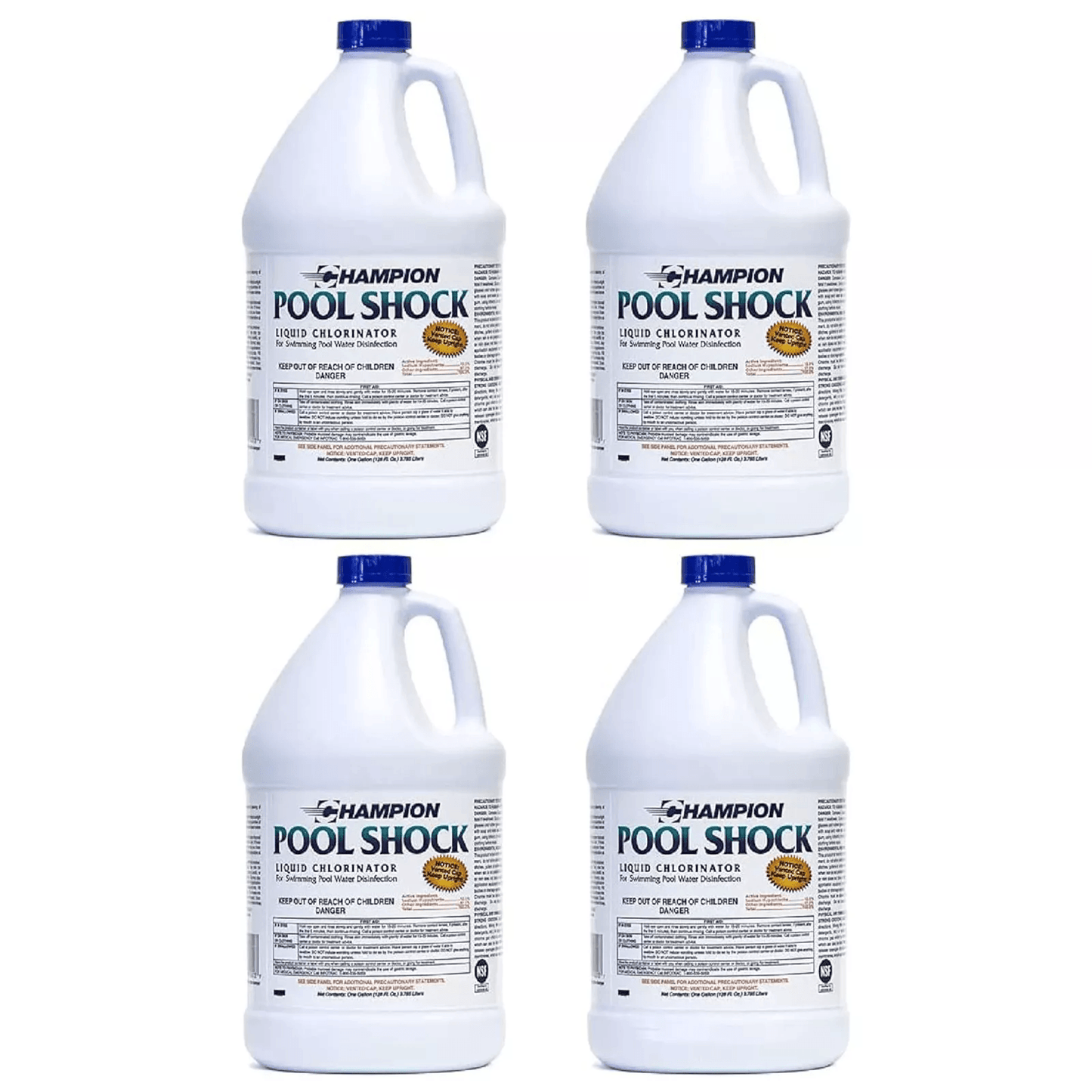Champion Pool Shock Liquid Chlorinator, Sodium Hypochlorite, Fast Acting Pool Water Disinfection
