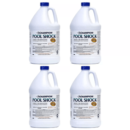 Champion Pool Shock Liquid Chlorinator, Sodium Hypochlorite, Fast Acting Pool Water Disinfection