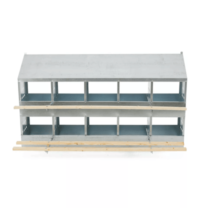 Brower Galvanized Steel 10Hole Poultry Nest  Fits 5060 Hens Durable Chicken Brooding Box For Coop O 5