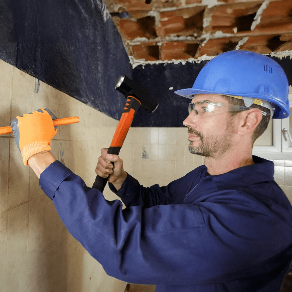 GROZ 4 Lb Hard Face Sledge Hammer  16 Fiberglass Handle HeavyDuty Demolition Tool 2
