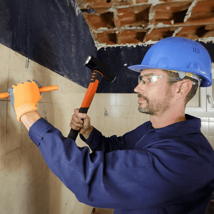 GROZ 4 Lb Hard Face Sledge Hammer  16 Fiberglass Handle HeavyDuty Demolition Tool 2