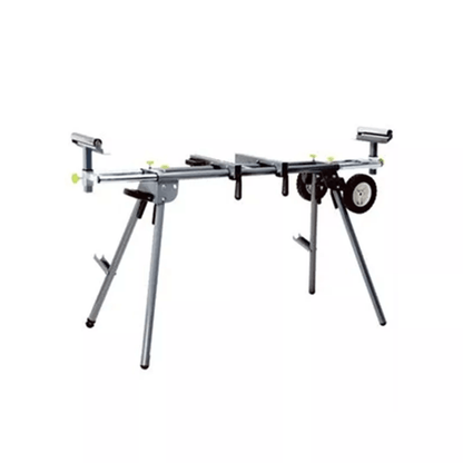 Master Mechanic Lightweight Adjustable Folding Miter Saw Stand w/Wheels, Black Universal Fit, Capacity, Portable Durable
