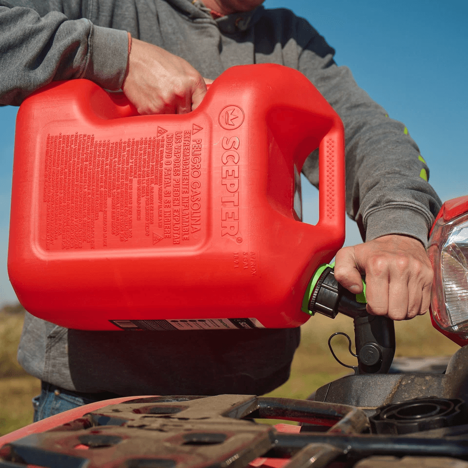 Scepter Smart Control 5 Gallon Gasoline Can Jug With Dual Handles Capless Funnel SpillProof Fuel Co 8