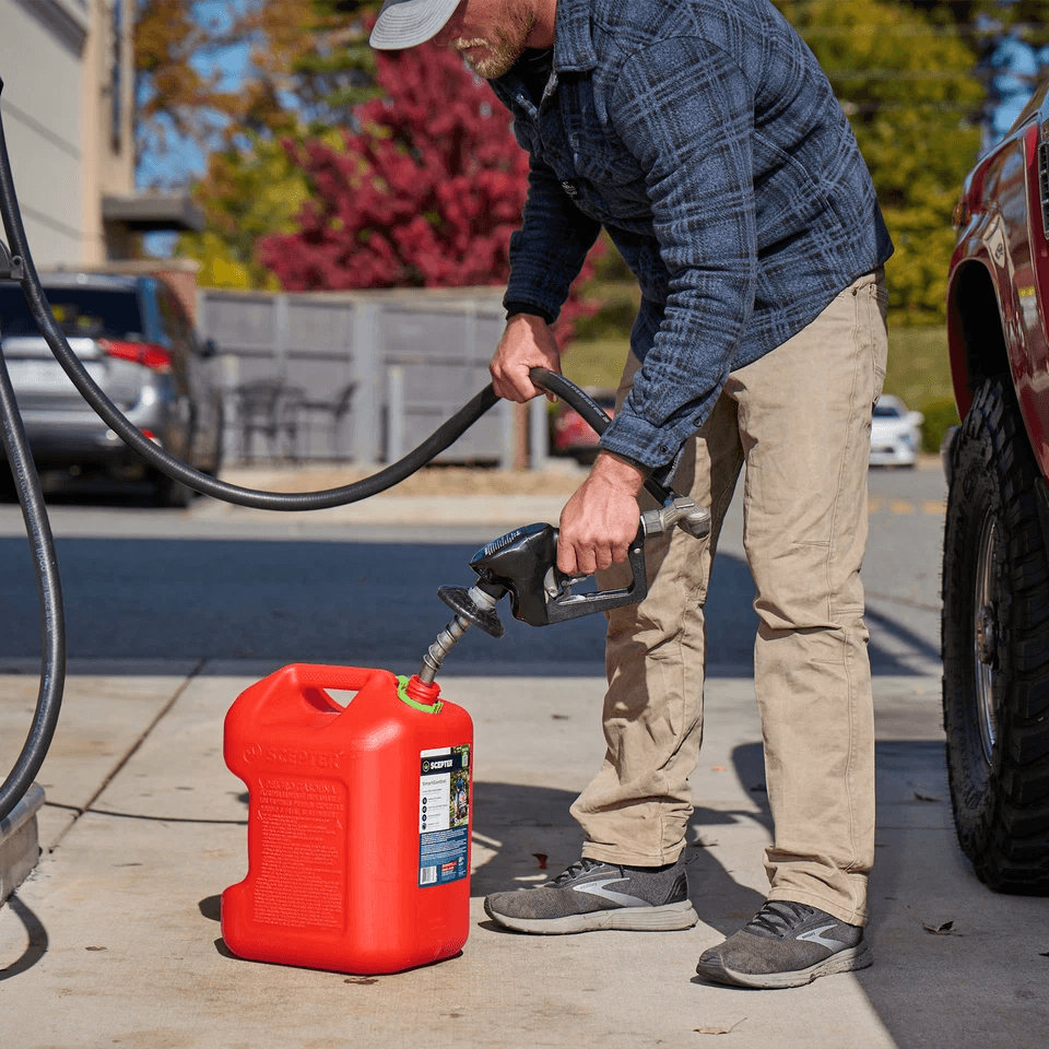 Scepter Smart Control 5 Gallon Gasoline Can Jug With Dual Handles Capless Funnel SpillProof Fuel Co 9