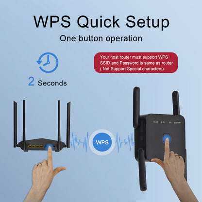 DualBand WiFi Repeater 5GHz24GHz  1200Mbps LongRange WiFi Extender  Signal Booster 4