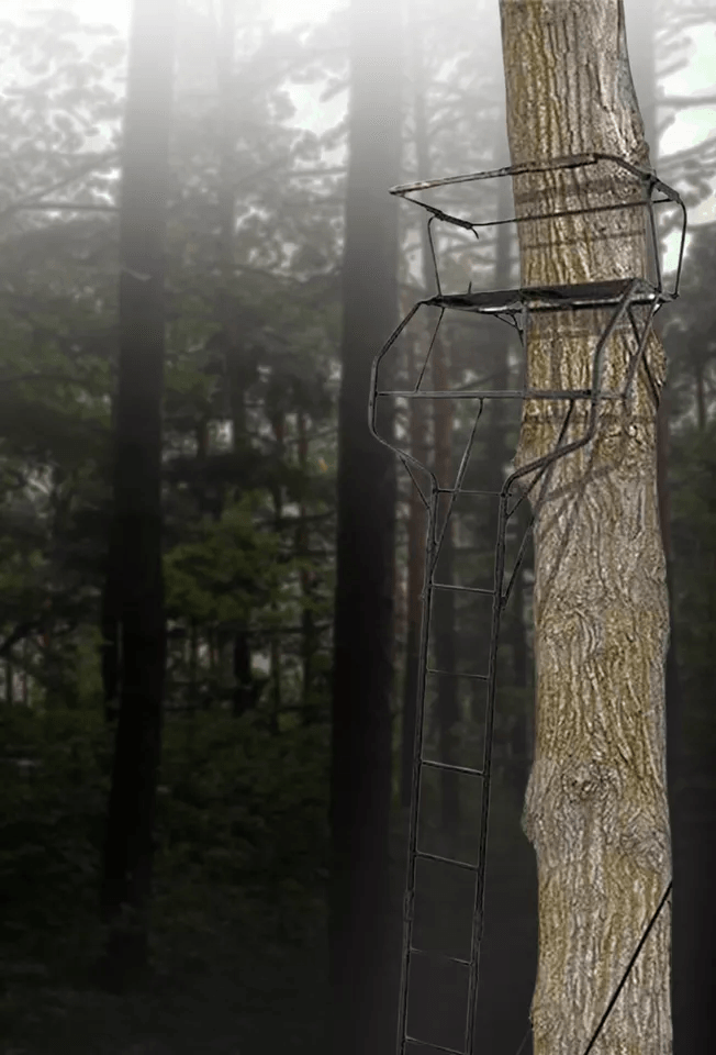 Big Game Guardian XLT Foot Deer Hunting Ladder Climbing Tree Stand Elevated Stand With FlexTek Seat 3