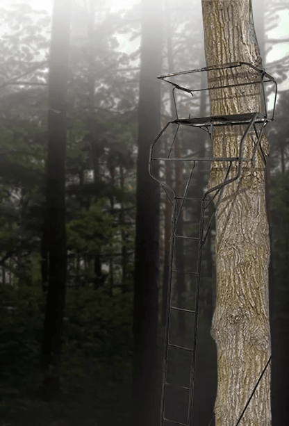 Big Game Guardian XLT Foot Deer Hunting Ladder Climbing Tree Stand Elevated Stand With FlexTek Seat 3