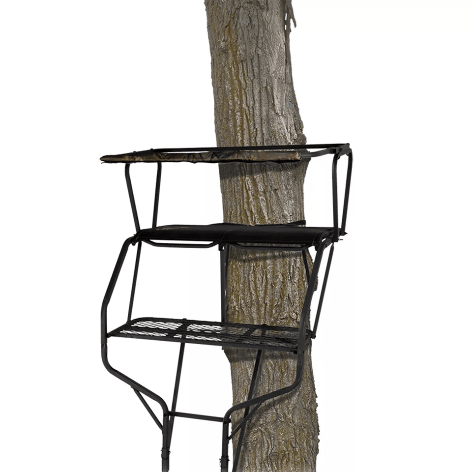 Big Game Guardian XLT Foot Deer Hunting Ladder Climbing Tree Stand Elevated Stand With FlexTek Seat 4