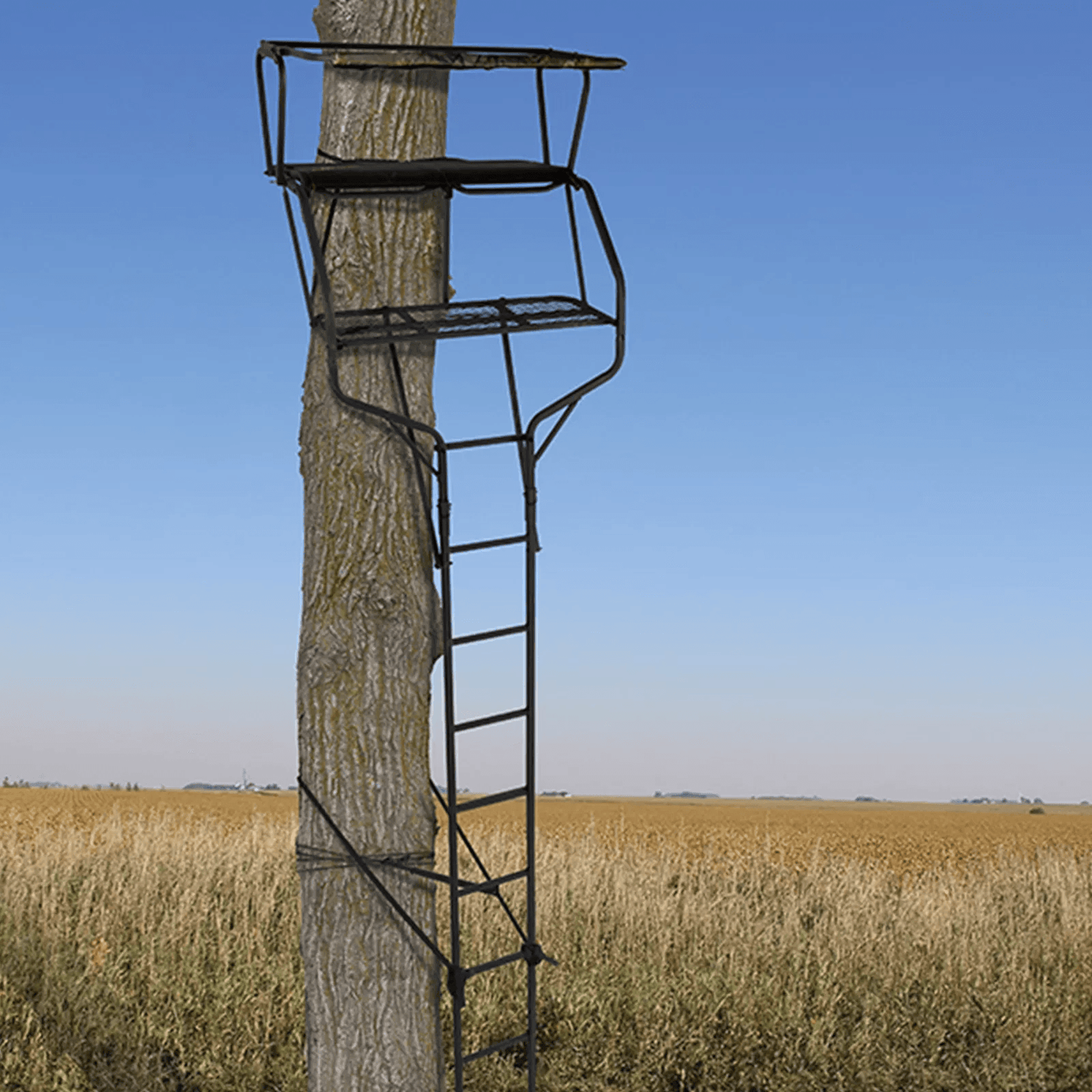 Big Game Guardian XLT Foot Deer Hunting Ladder Climbing Tree Stand Elevated Stand With FlexTek Seat 1