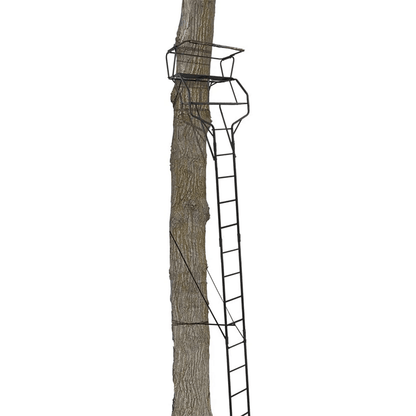 Big Game Guardian XLT Foot Deer Hunting Ladder Climbing Tree Stand, Elevated Stand with Flex-Tek Seat & Safety Harness