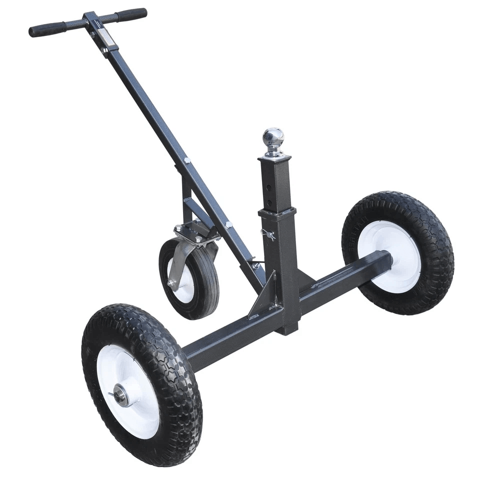 Tow Tuff Adjustable Steel Heavy Duty Trailer Dolly with Caster Wheels Ideal for Boats, Utility Trailers