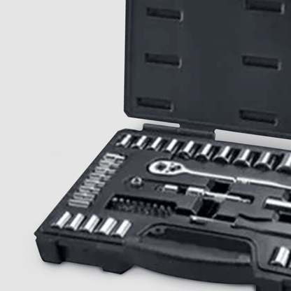 Master Mechanic SAE  Metric Socket Set Drive Tool Kit With Ratchet Bits And Case 1