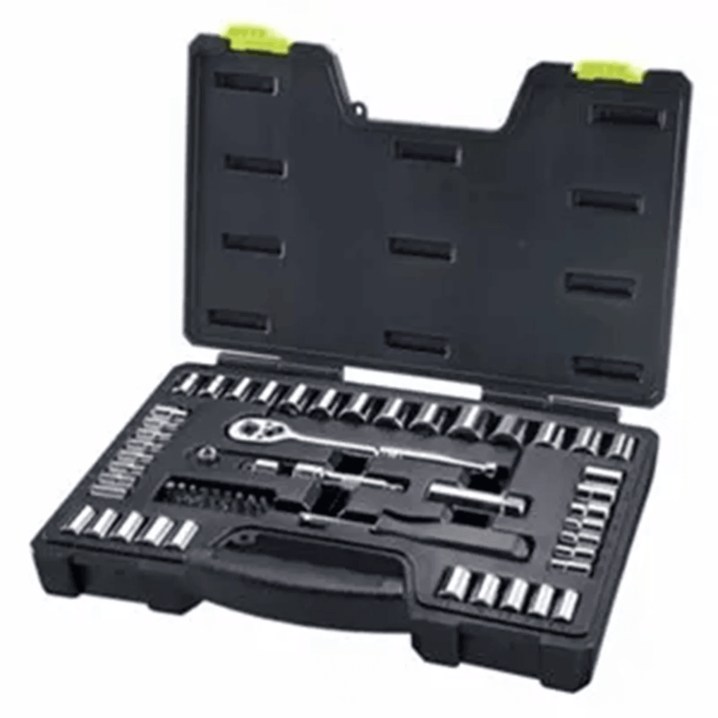Master Mechanic SAE & Metric Socket Set, Drive Tool Kit with Ratchet, Bits, and Case