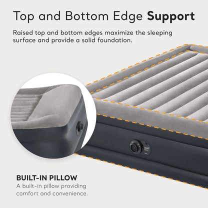 King Size Intex Dura Beam Plus Deluxe Air Mattress With BuiltIn Pump Inflatable Blow Up Bed For Cam 4