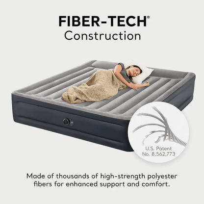 King Size Intex Dura Beam Plus Deluxe Air Mattress With BuiltIn Pump Inflatable Blow Up Bed For Cam 1