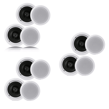 Pyle 6.5 200W In-Ceiling/Wall 2-Way Speaker System Pair (3 Pack) – Flush Mount Home Audio Speakers