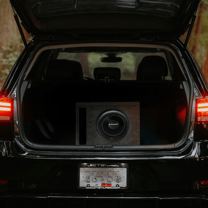 Dual Vented Subwoofer Enclosure Box Single MDF Car Audio Sub Box Charcoal 3