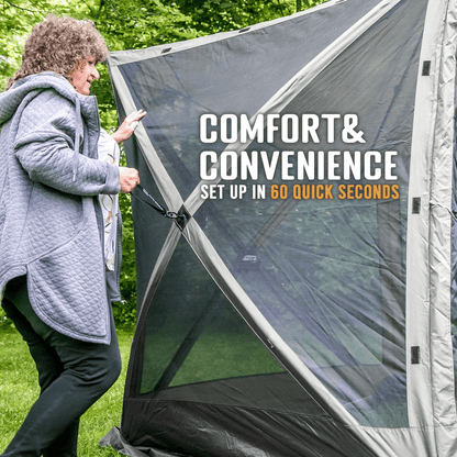 CLAM QuickSet Pavilion Foot Portable Outdoor Canopy Shelter PopUp Tent For Camping Picnics  Events  4