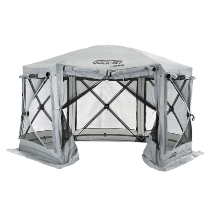 CLAM Quick-Set Pavilion Foot Portable Outdoor Canopy Shelter, Pop-Up Tent for Camping, Picnics & Events, Bug-Free Mesh