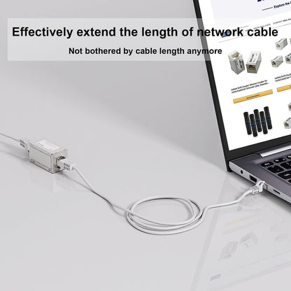 10Gbps Ethernet Extender  Coupler  Cat7Cat6Cat5e FemaletoFemale Connector  Long Range Signal Booste