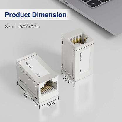 10Gbps Ethernet Extender  Coupler  Cat7Cat6Cat5e FemaletoFemale Connector  Long Range Signal Booste