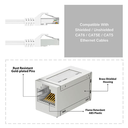 10Gbps Ethernet Extender  Coupler  Cat7Cat6Cat5e FemaletoFemale Connector  Long Range Signal Booste