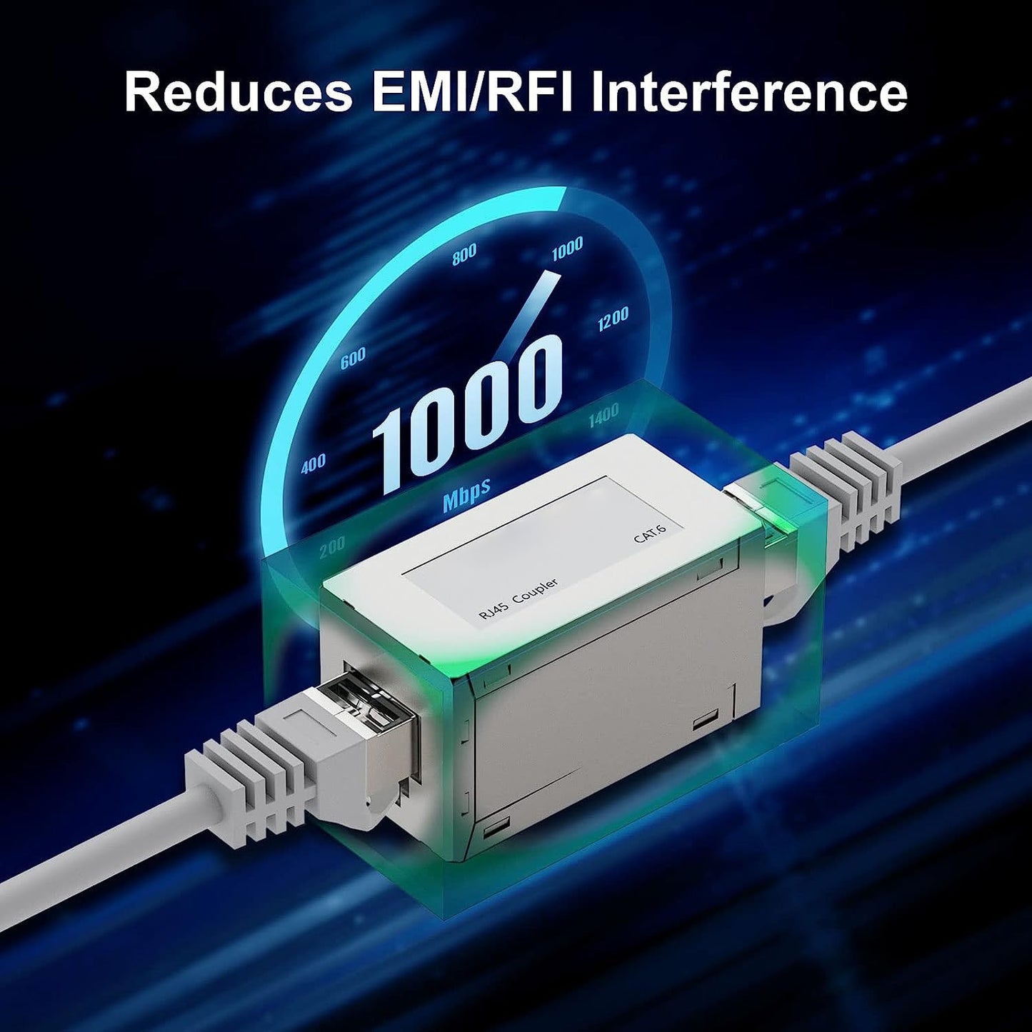10Gbps Ethernet Extender  Coupler  Cat7Cat6Cat5e FemaletoFemale Connector  Long Range Signal Booste