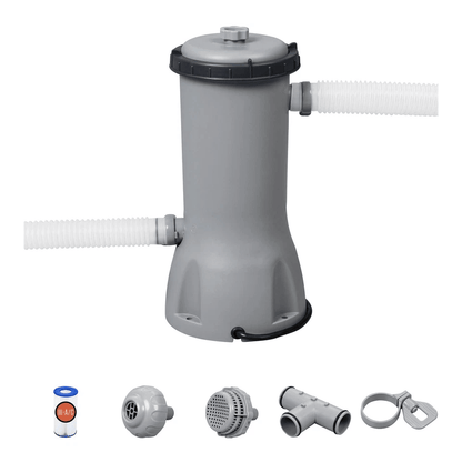 Bestway Flowclear Above Ground Pool Filter Pump, Energy Efficient Cartridge System for Clean, Clear Water