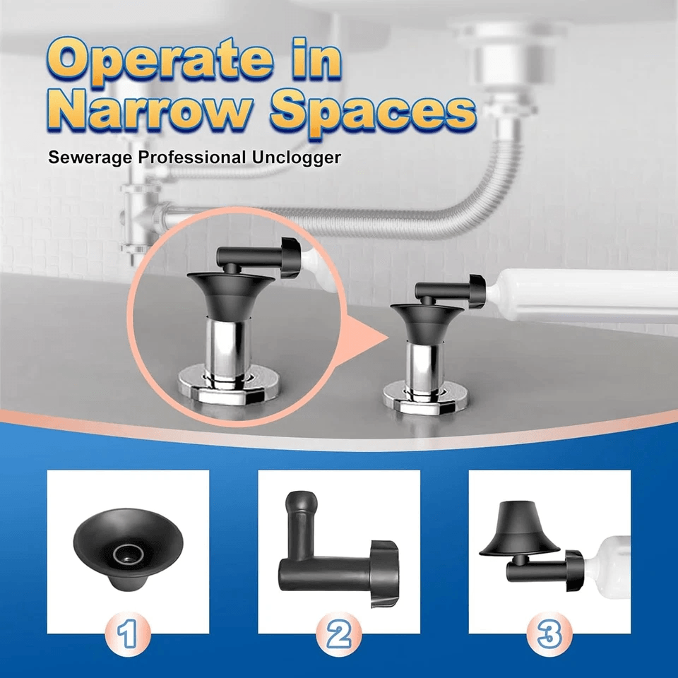 HeavyDuty FEIYABDF High Pressure Air Toilet Plunger For Bathroom Manual Drain Unclogger With MultiH 4