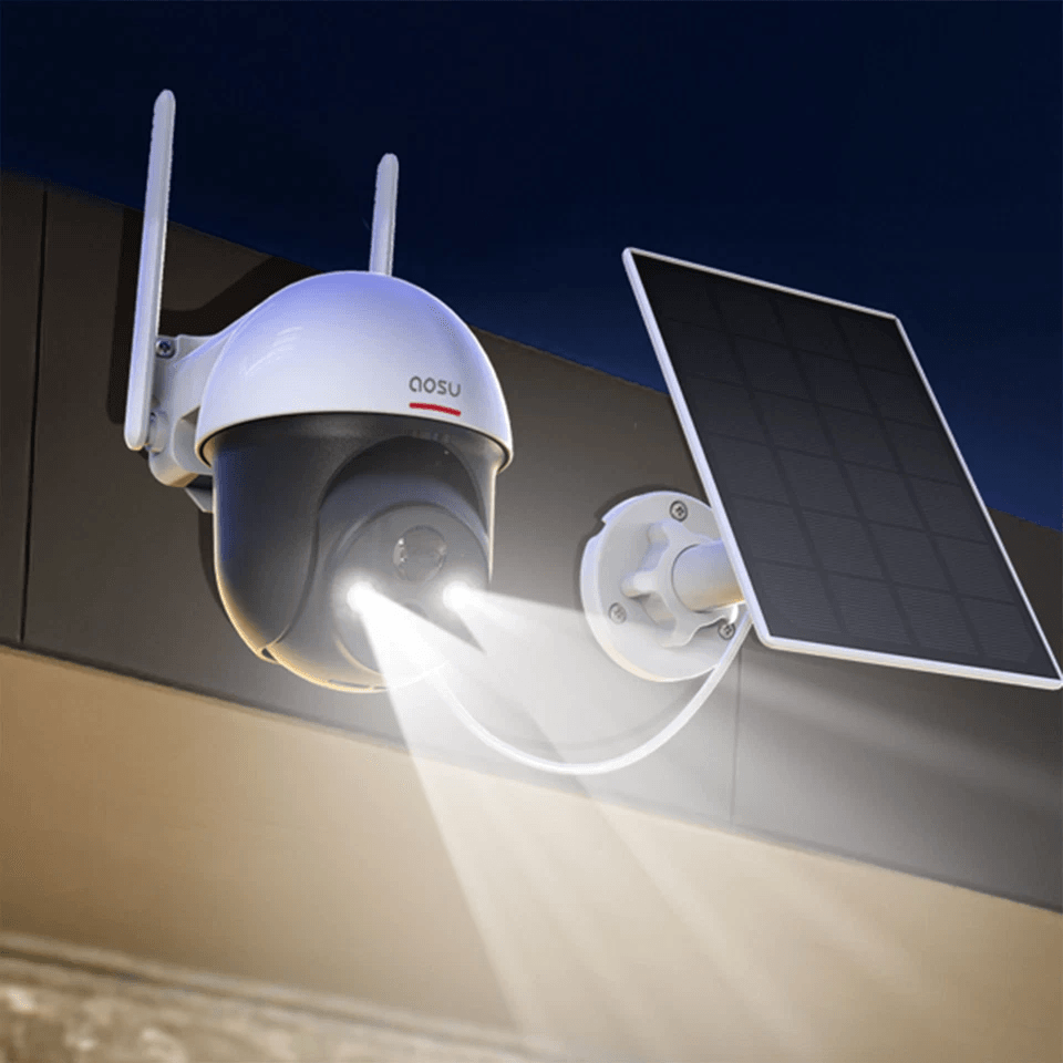 Wireless Solar Home Security Cameras 2K HD Dome With WiFi Motion Alarm Night Vision 5