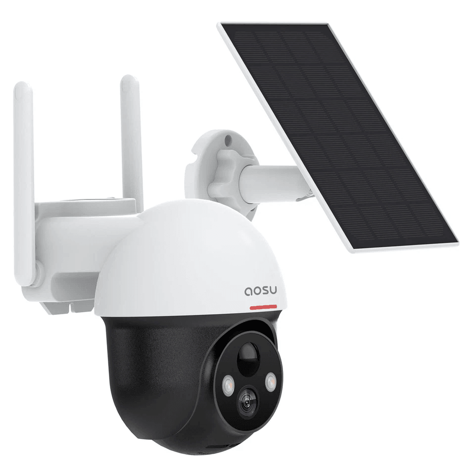 Wireless Solar Home Security Cameras 2K HD Dome With WiFi Motion Alarm Night Vision 1