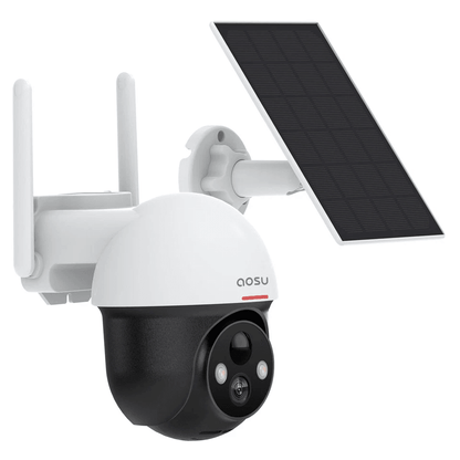 Wireless Solar Home Security Cameras 2K HD Dome With WiFi Motion Alarm Night Vision 1