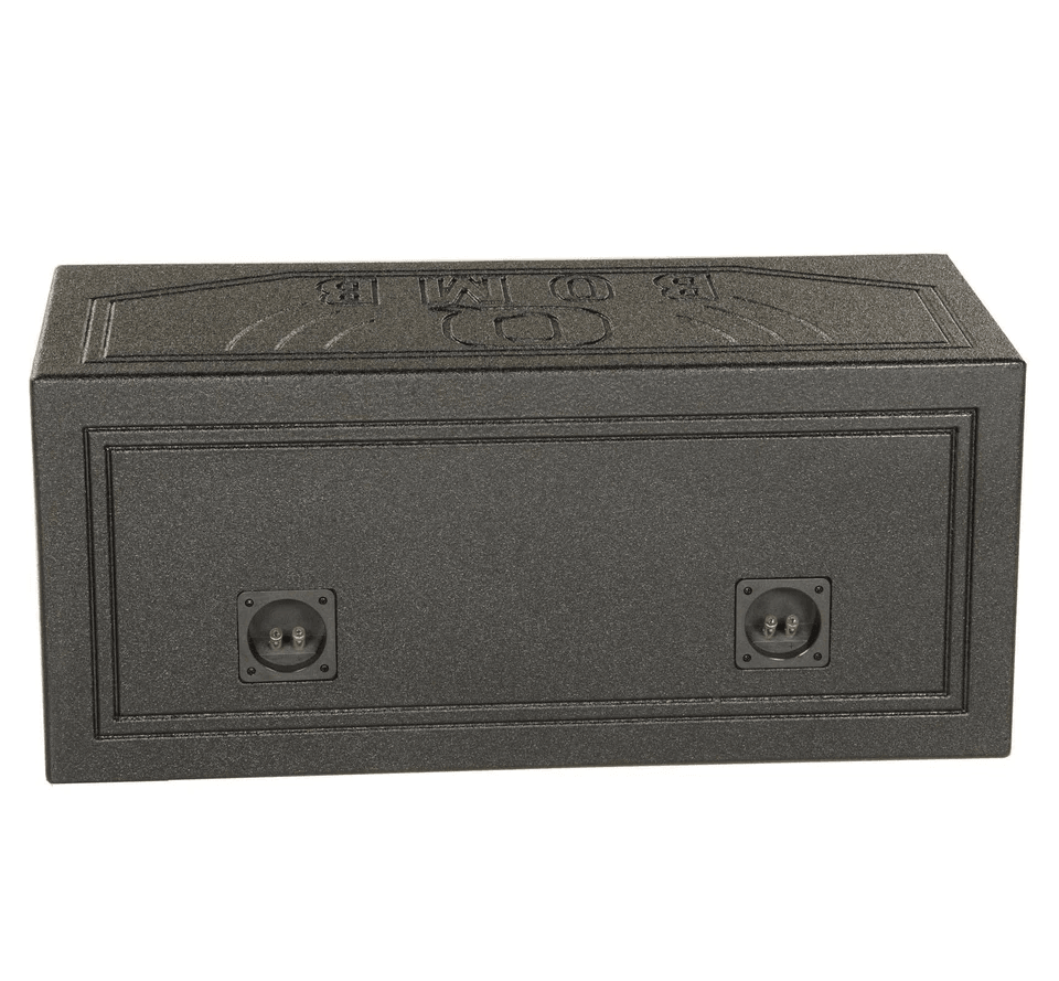 Dual Vented Ported Subwoofer Box With Bedliner Spray Heavy Duty MDF Enclosure For Deep Bass 3