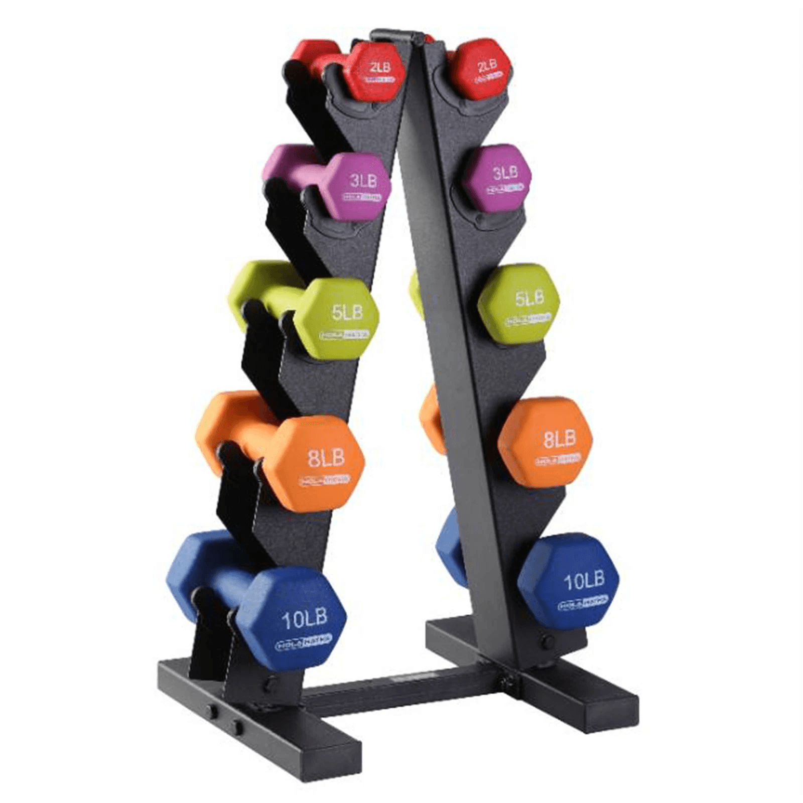 Neoprene Dumbbell Free Hand Weight Set with Rack Multicolor Cast Iron Hand Weights for Home Gym Workout, Strenght Traing