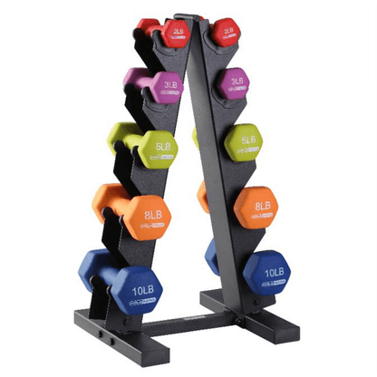 Neoprene Dumbbell Free Hand Weight Set with Rack Multicolor Cast Iron Hand Weights for Home Gym Workout, Strenght Traing