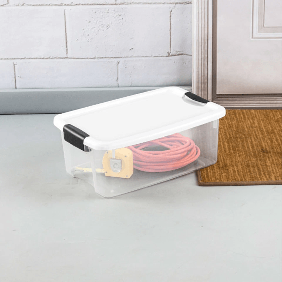 Sterilite Clear Plastic Stackable Storage Bin W White Latch Lid Durable Totes For Home Garage Attic 6