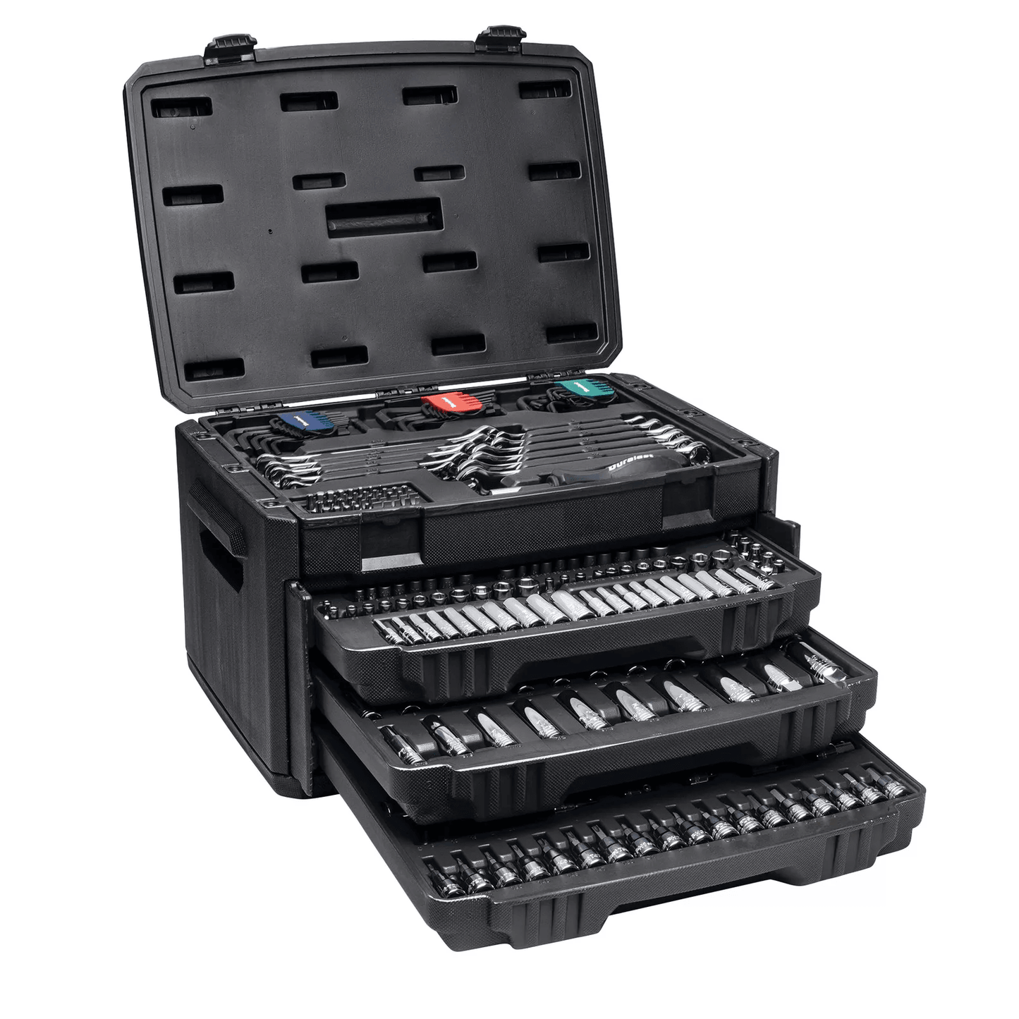 Master Mechanic SAE & Metric Socket and Tool Set with Case, Complete Mechanics Kit with Ratchets, Wrenches & Bit Driver