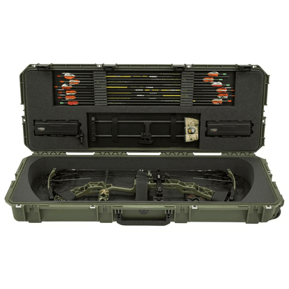 SKB Cases ISeries Hard Exterior Parallel Limb Bow Case Green Archery Case With Wheels TSAReady Latc 6