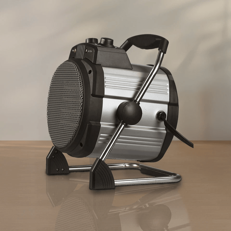 Geneva Portable Ceramic Heater with Adjustable Thermostat, 3 Settings Electric Space Heater for Indoor Use