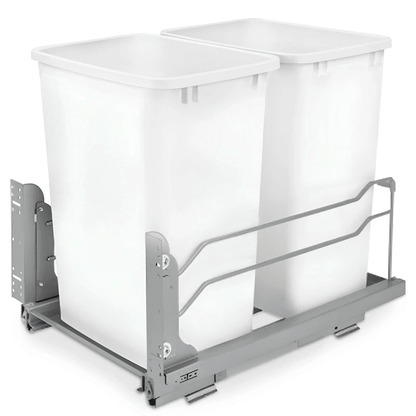 HeavyDuty RevAShelf Double Pullout Trash Cans With SoftClose Dual Quart Waste Containers For Cabine 4