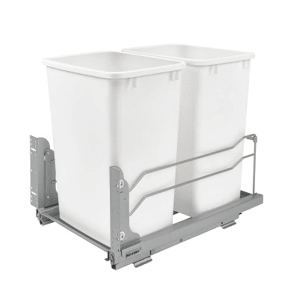 HeavyDuty RevAShelf Double Pullout Trash Cans With SoftClose Dual Quart Waste Containers For Cabine 8