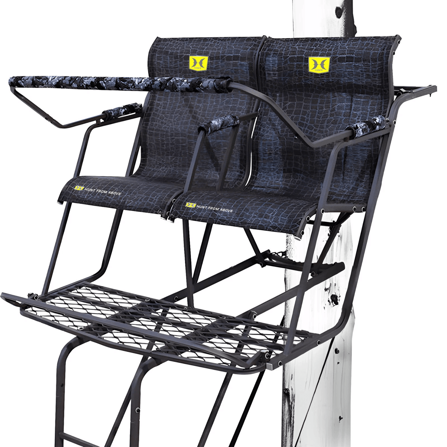 Hawk Big Denali 2Man Climbing Tree Stand Durable Steel Deer Hunting Ladderstand With MeshComfort Se 8
