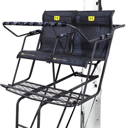 Hawk Big Denali 2Man Climbing Tree Stand Durable Steel Deer Hunting Ladderstand With MeshComfort Se 8