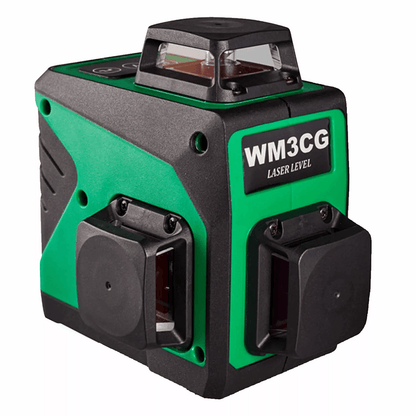 Professional Wokeline Three Plane Laser Level with Green Beam, Self-Leveling Tool for Picture Hanging, Tile Installation