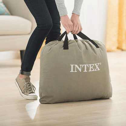 Intex Dura Beam Deluxe Pillow Bed With BuiltIn Pump Twin  165 Raised Air Mattress For Camping  Gues 4