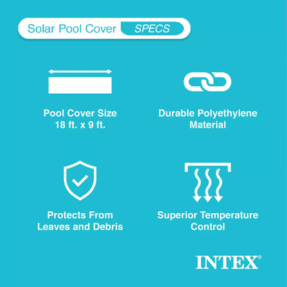Intex Rectangular Solar Pool Cover Heat Retention  Debris Protection For Above Ground Frame Pools 2